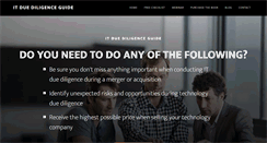 Desktop Screenshot of itduediligenceguide.com